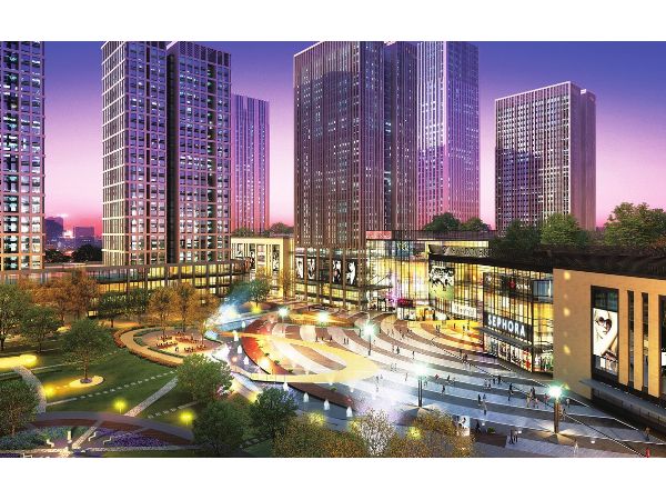 11商业广场亮化效果图